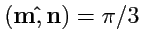 $ (\hat{{\mathbf m},{\mathbf n}})=\pi/3$