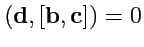 $ ({\mathbf d},[{\mathbf b},{\mathbf c}])=0$