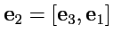 $ {\mathbf e}_2=[{\mathbf e}_3,{\mathbf e}_1]$